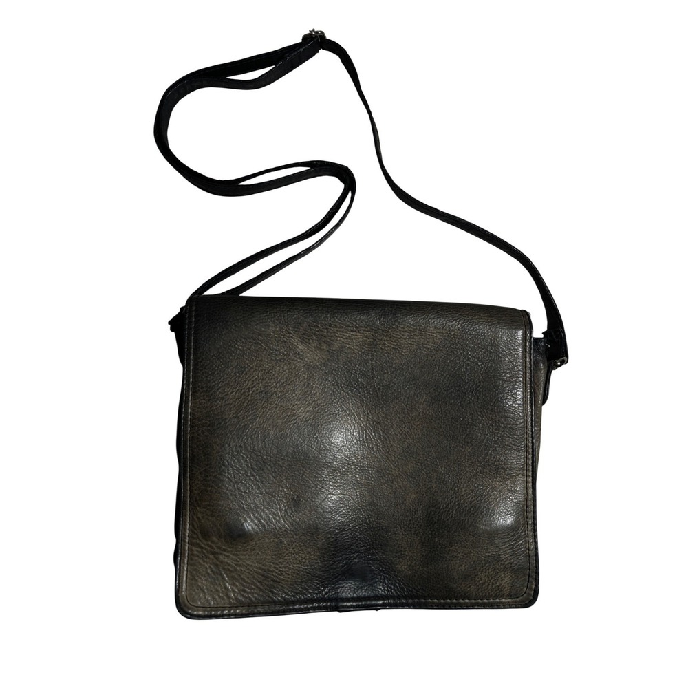 Vintage Distressed Leather Crossbody Messenger Bag Western Flap Moto Boho